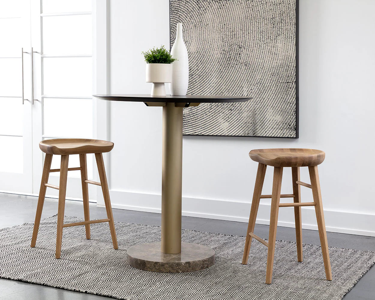 Mesa Oak Counter Stool