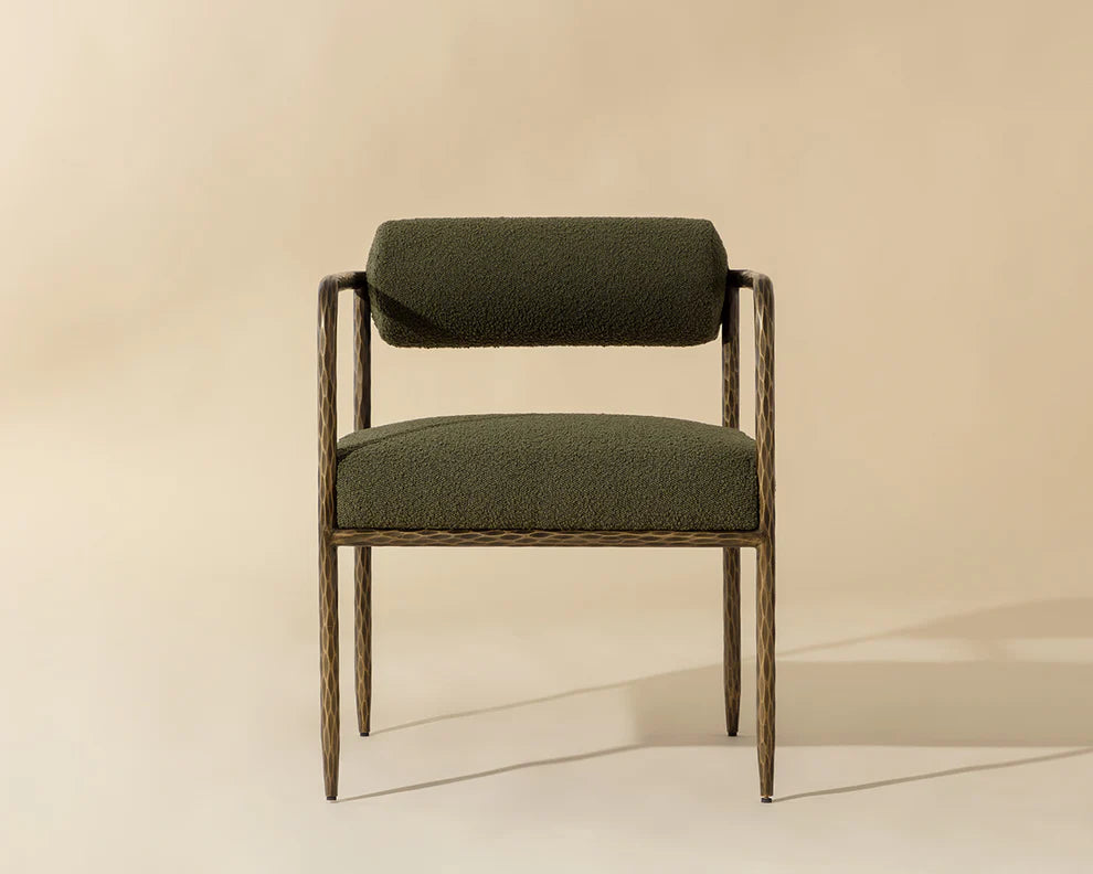 Indi Dining Armchair - Olive Green
