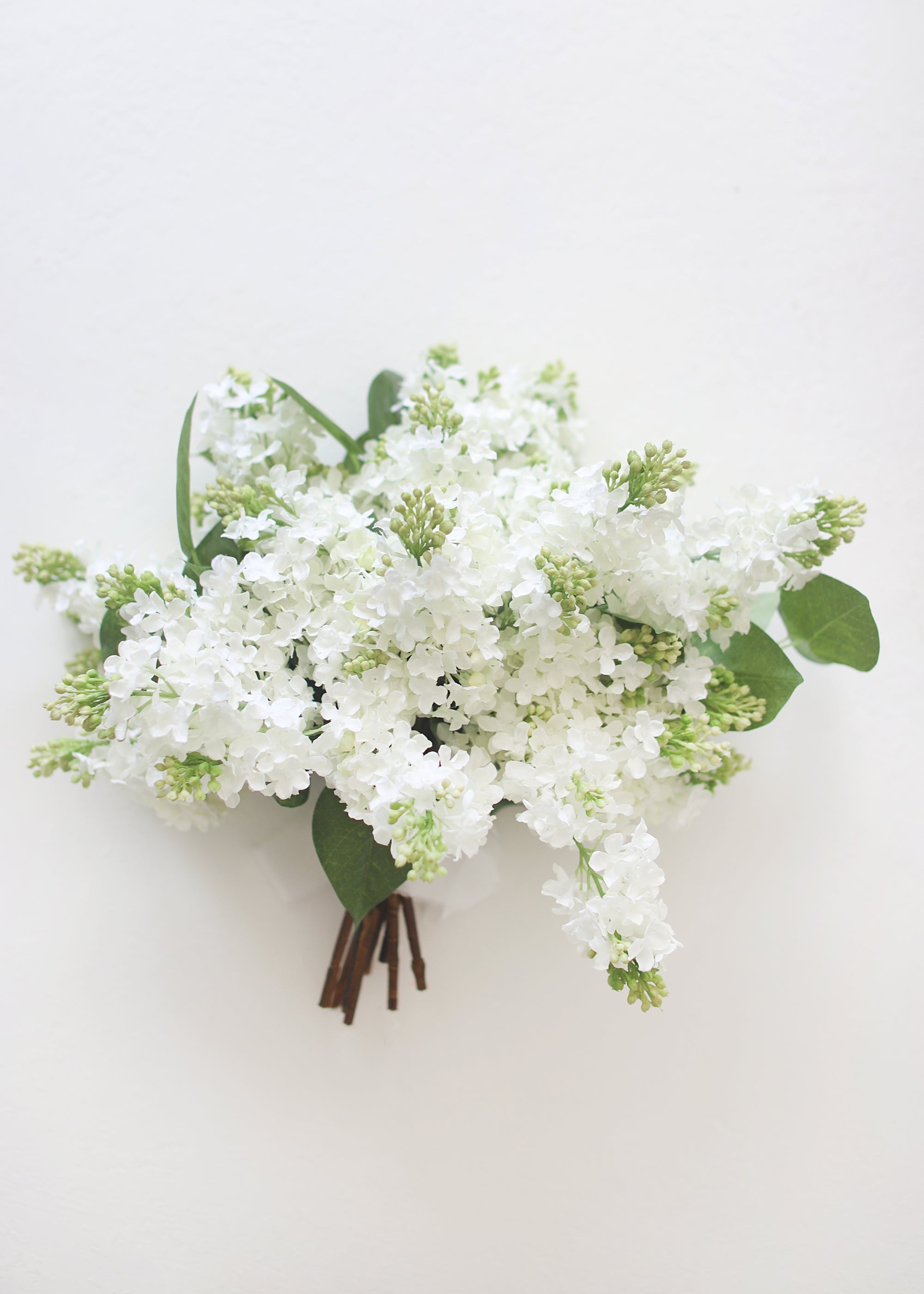Artificial Blooming Lilac Branch in White - 26"