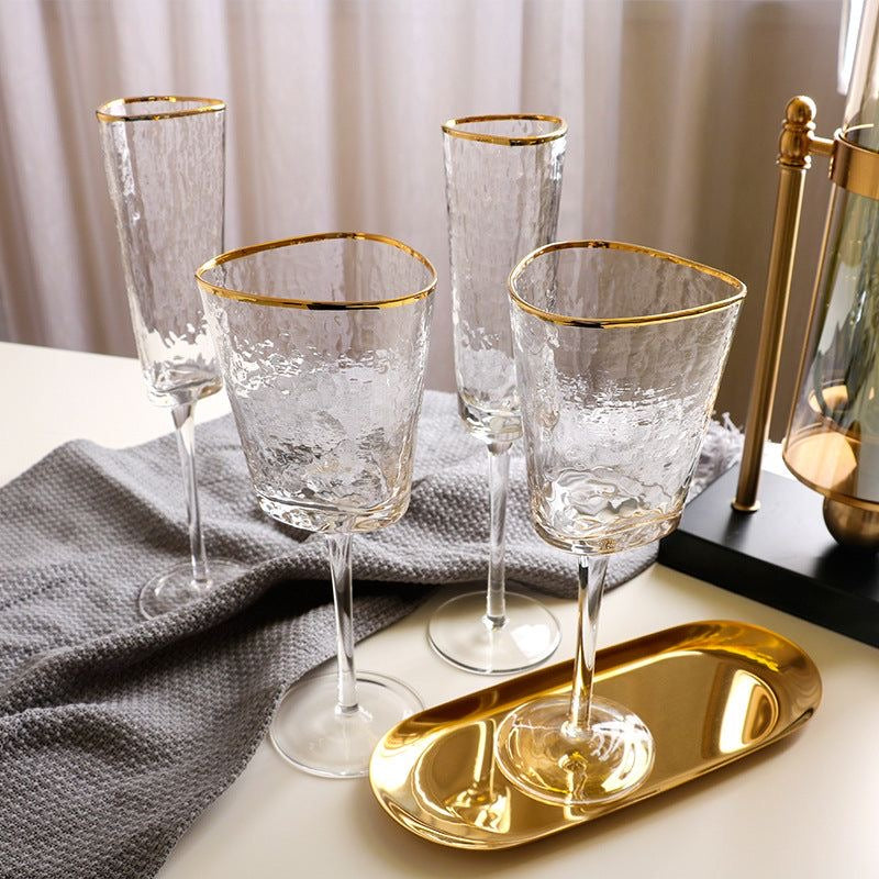 Gold Rim Champagne Flute, Set of 6