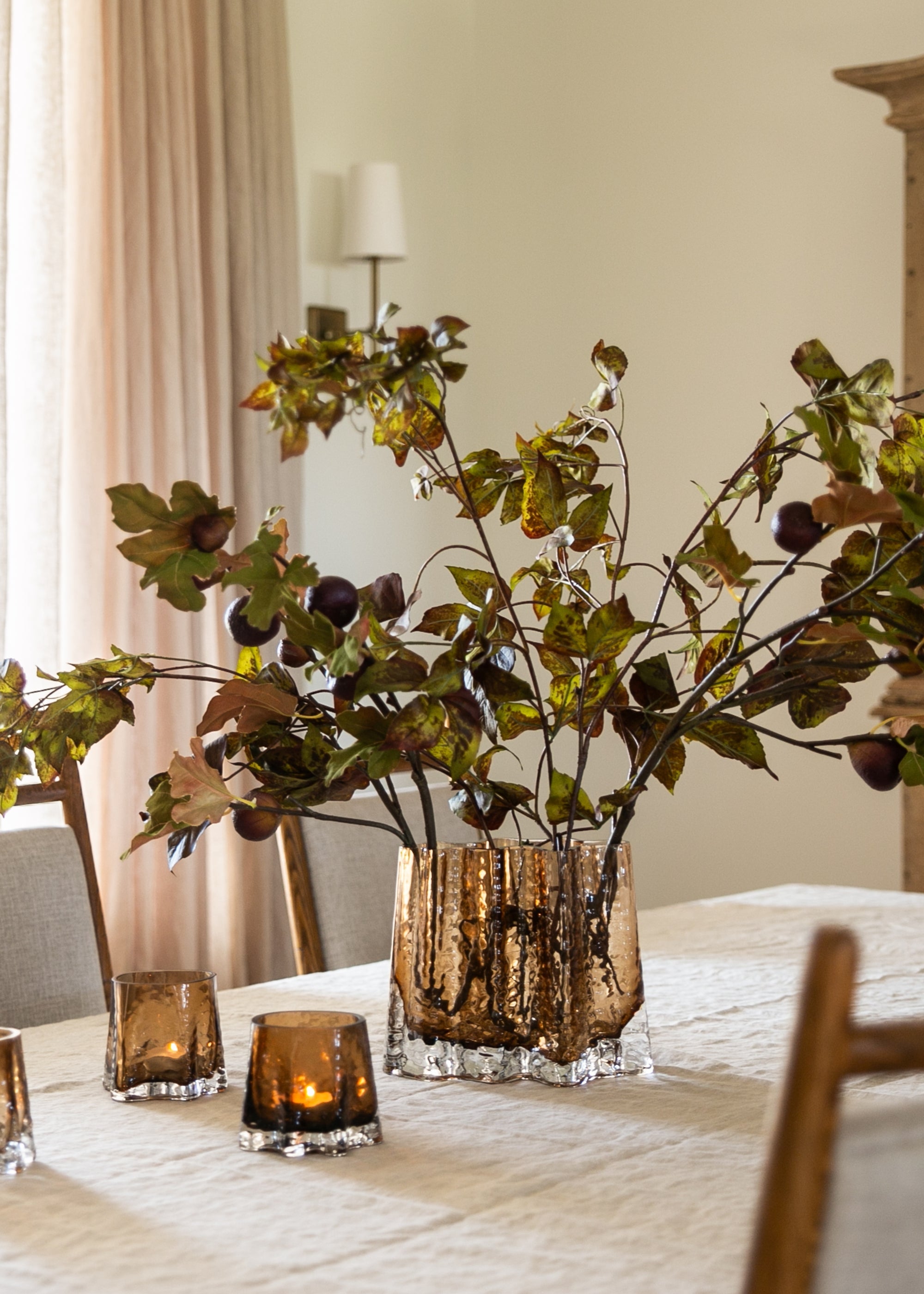 Faux Fig Branch in Eggplant - 37"