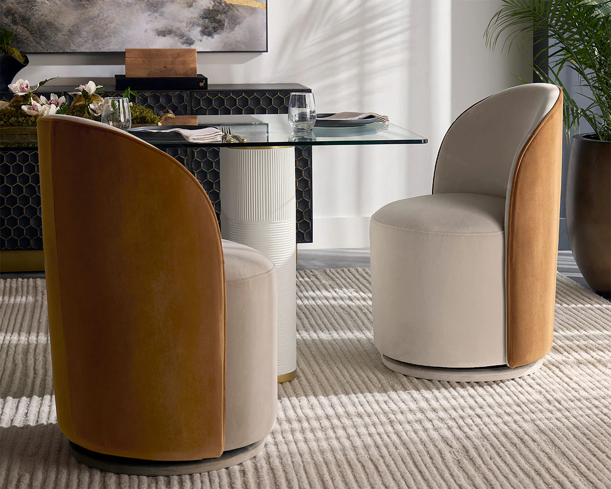 Abba Swivel Dining Chair