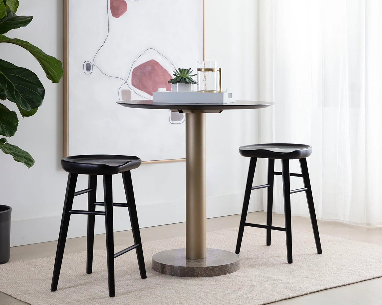 Mesa Oak Counter Stool