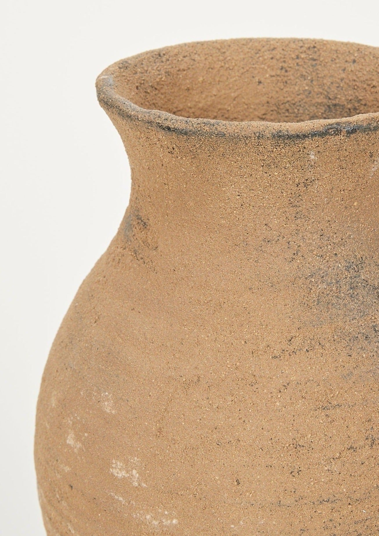 Jitana Handmade Distressed Clay Avery Vase - 12"