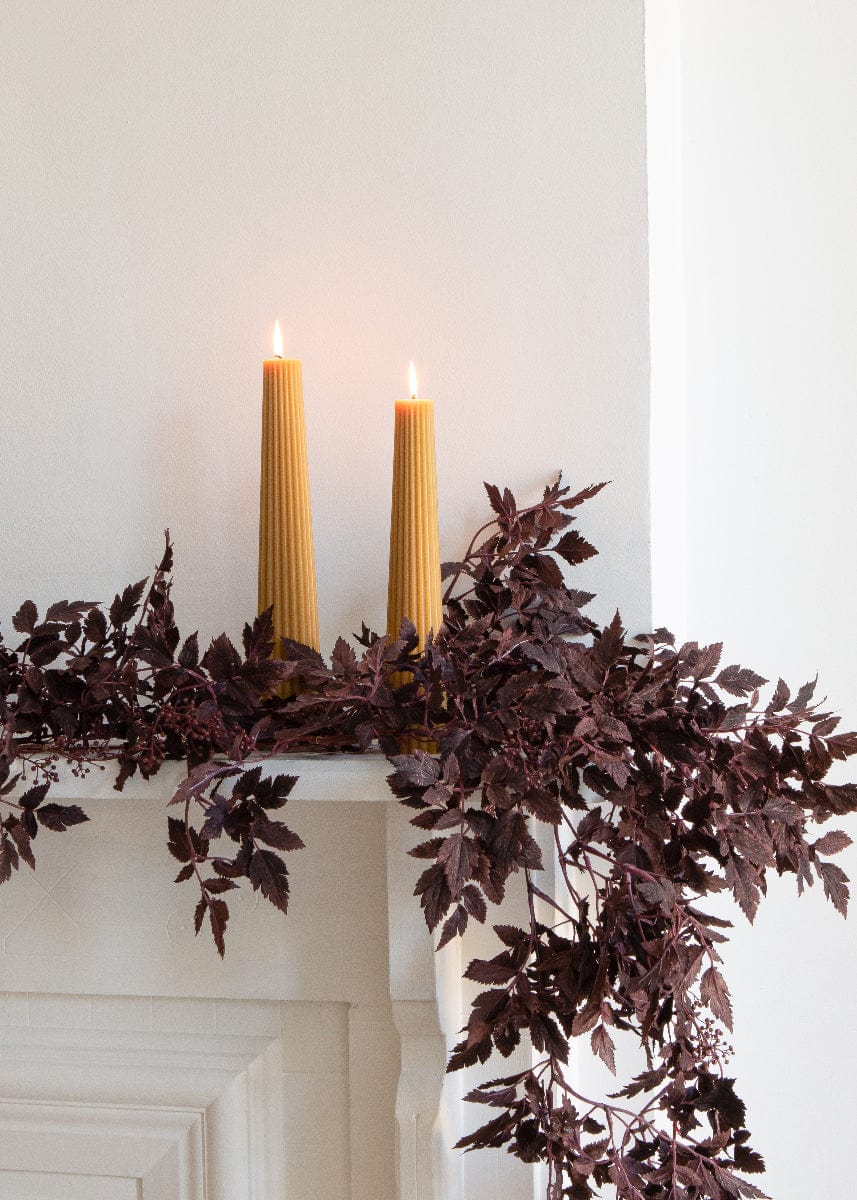 Natural Fluted Pillar Candle - 13.5"