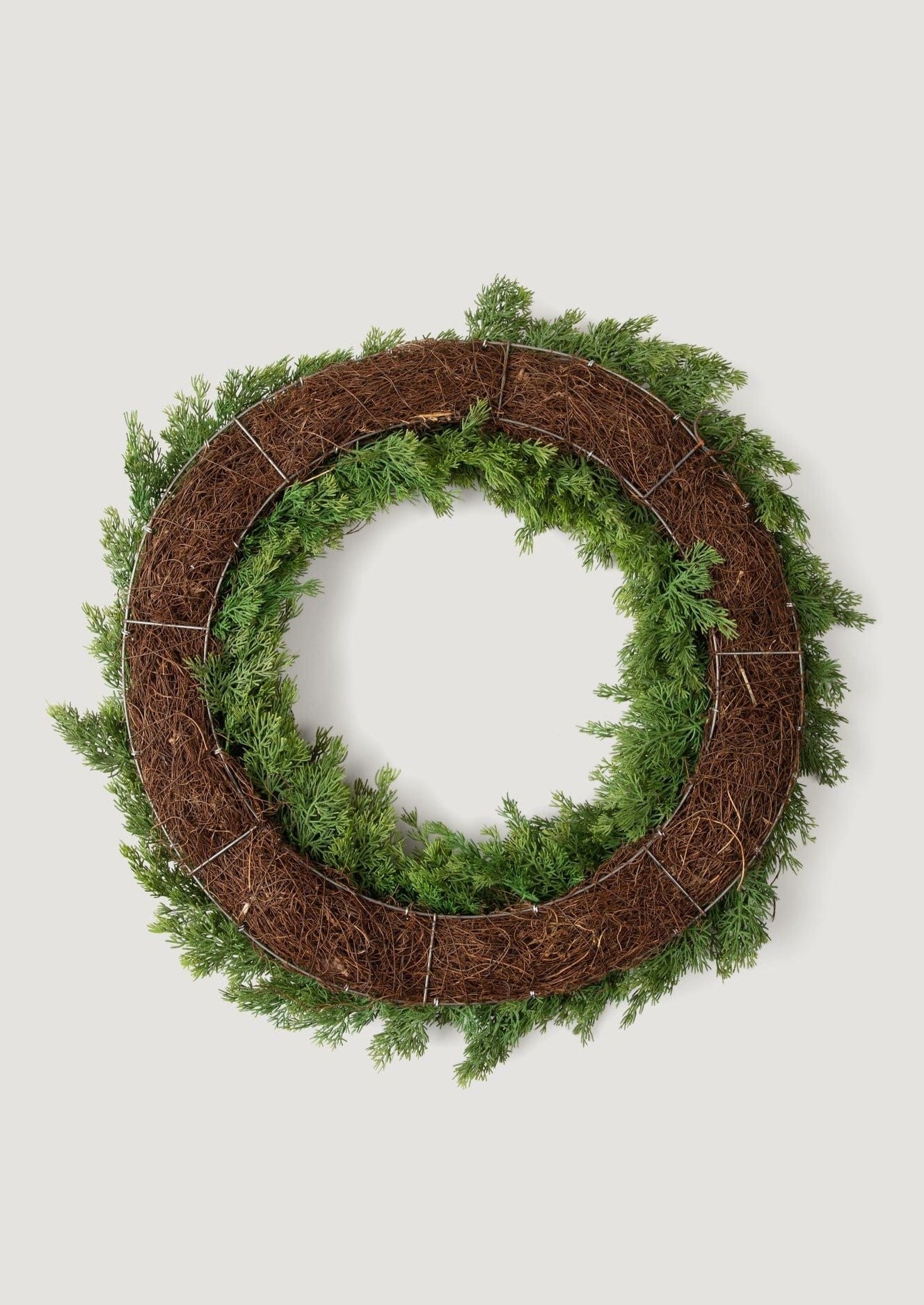 Artificial Winter Cedar and Juniper Wreath - 30"