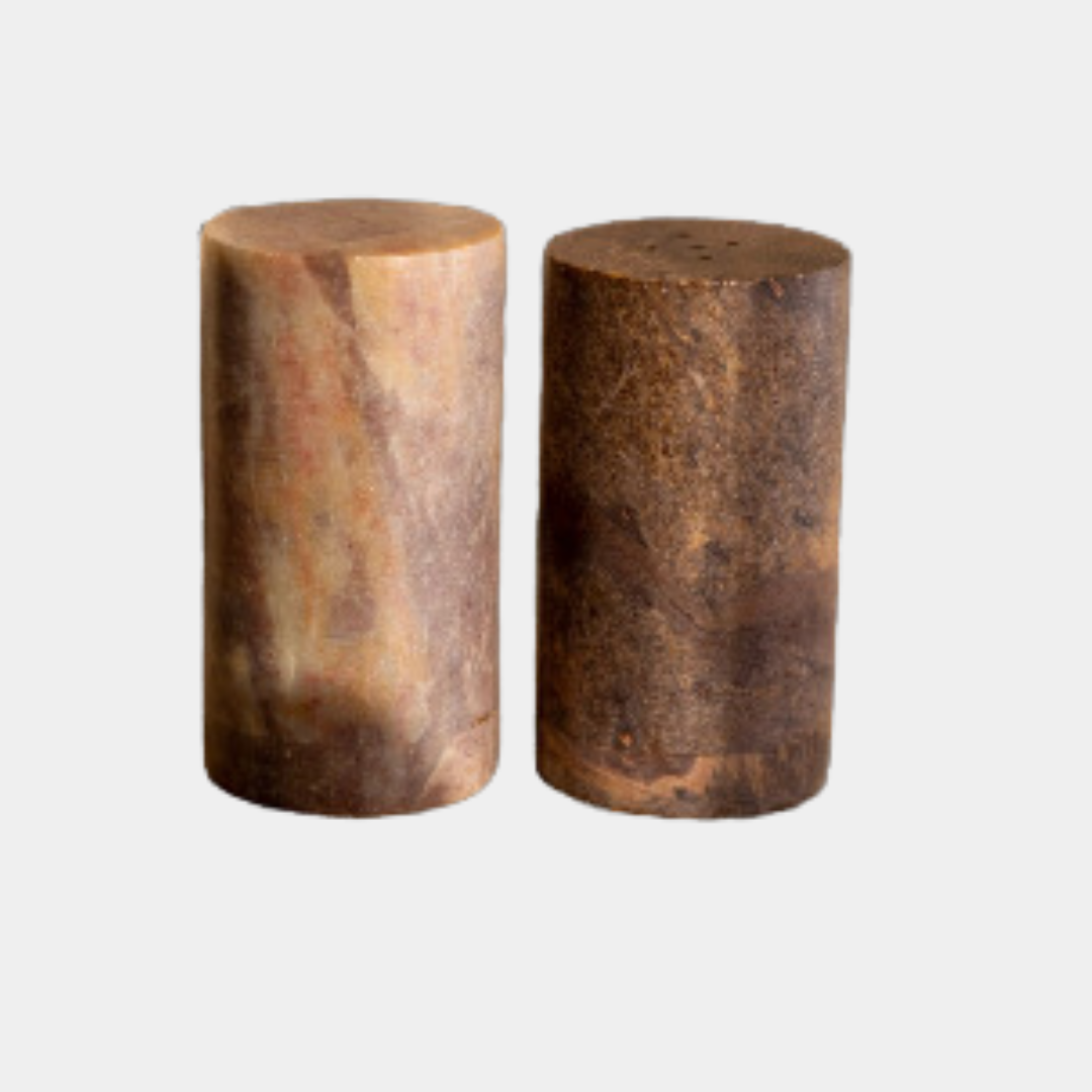 Natural Stone Salt & Pepper Shakers