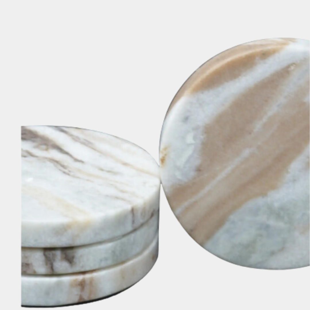 Mint Chocolate Marble Coaster Set of 4